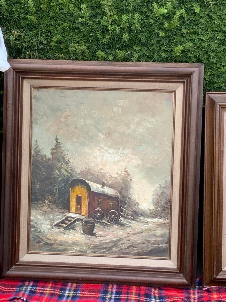 Pipowagen in een sneeuwlandschap, Ophalen