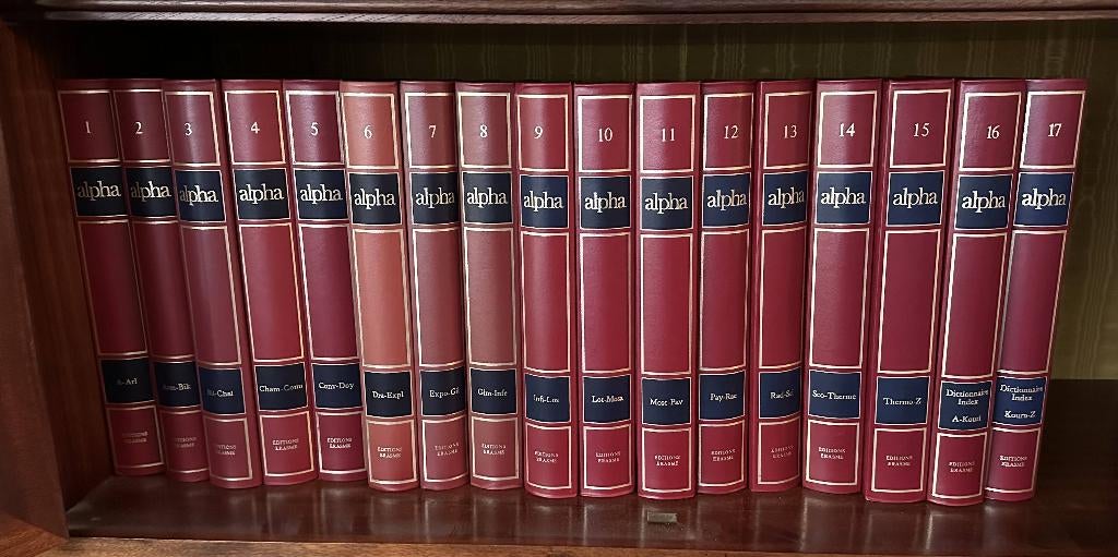 Encyclopédie ancienne Alpha en 17 tomes collection complète, Série complète, Enlèvement, Alpha, Général
