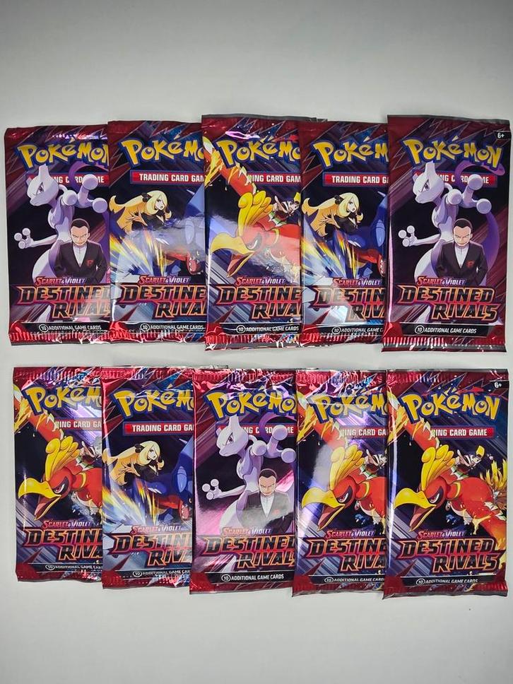 pokemon 10 destined rivals booster packs, Hobby en Vrije tijd, Verzamelkaartspellen | Pokémon, Booster, Ophalen of Verzenden