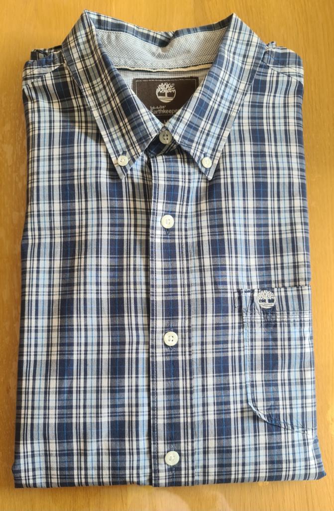 'Timberland' hemd met lange mouwen - L, Blauw, Timberland, Ophalen of Verzenden, Zo goed als nieuw