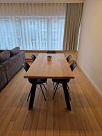 Table à manger artisanale en chêne massif, 180 x 90 cm, Maison & Meubles, Enlèvement