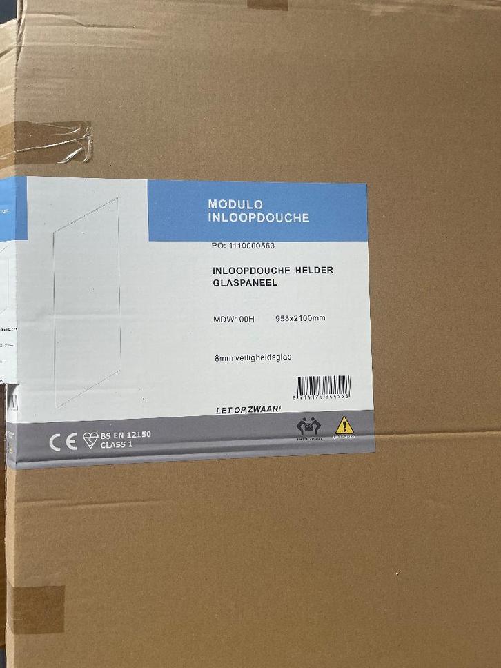 Nieuw douchescherm 100x210 cm koper, Huis en Inrichting, Badkamer | Badkamermeubels, Nieuw, Overige typen, 200 cm of meer, 100 tot 150 cm