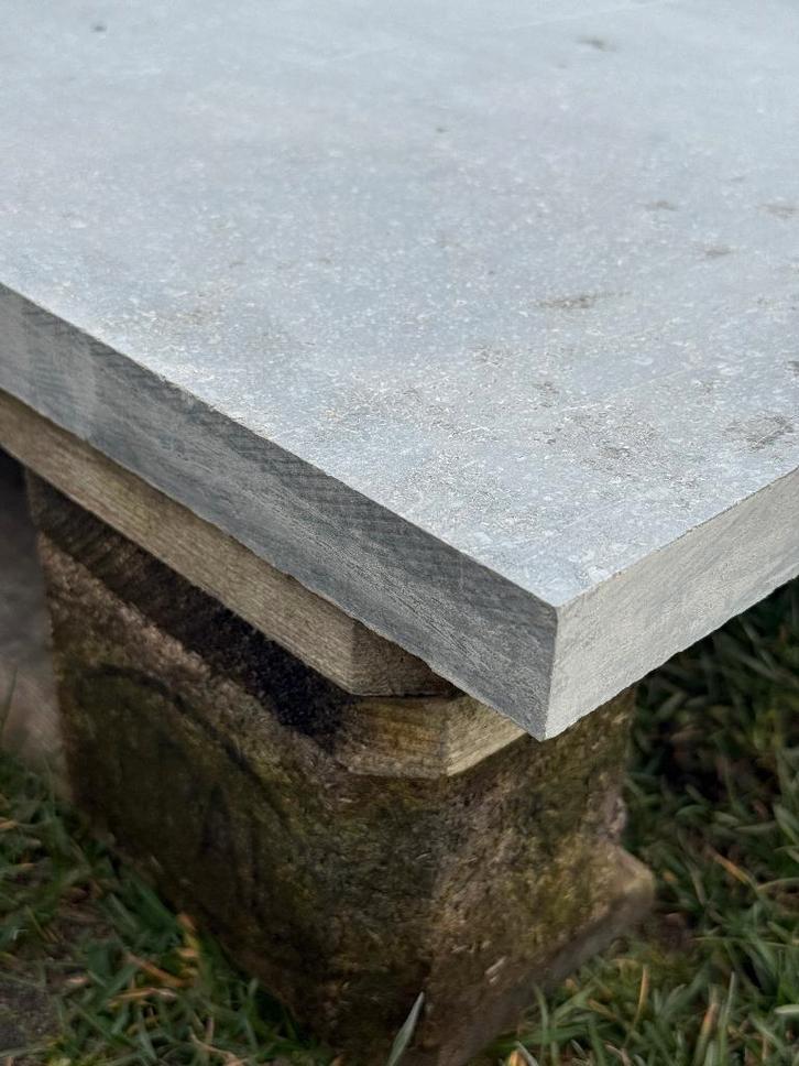 Tegels Belgische blauwe hardsteen, Tuin en Terras, Tegels en Klinkers, Ophalen