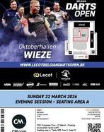 1 ticket - Darts Wieze zo 22 maart finale avondsessie, Tickets & Billets, Une personne, Mars