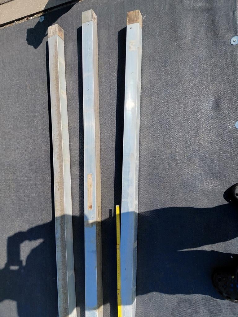 Metser profiel aluminium en hout 3 meter 3 st (stukprijs), Ophalen, Gebruikt