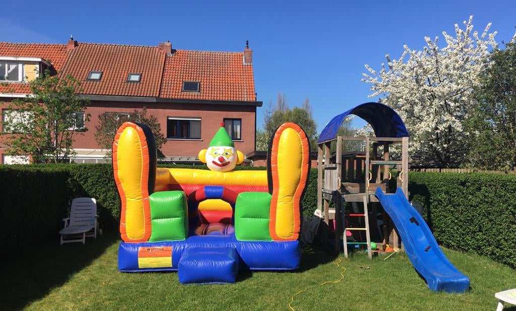 Te koop springkasteel clown, Enlèvement, Comme neuf