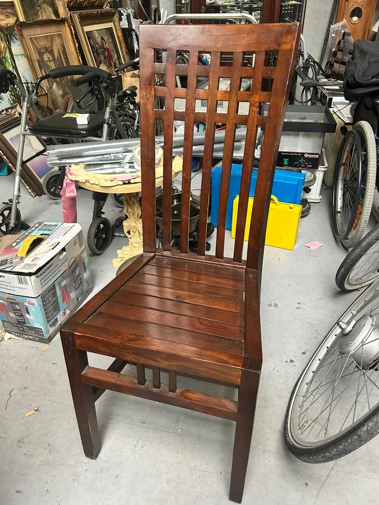 4x  stoelen teak, Ophalen, Gebruikt, Bruin, Vier