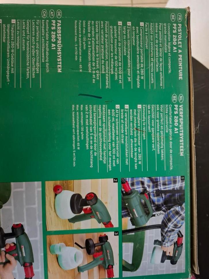 Pistolet à Peinture Électrique, Bricolage & Construction, Outillage | Autres Machines, Comme neuf, Enlèvement