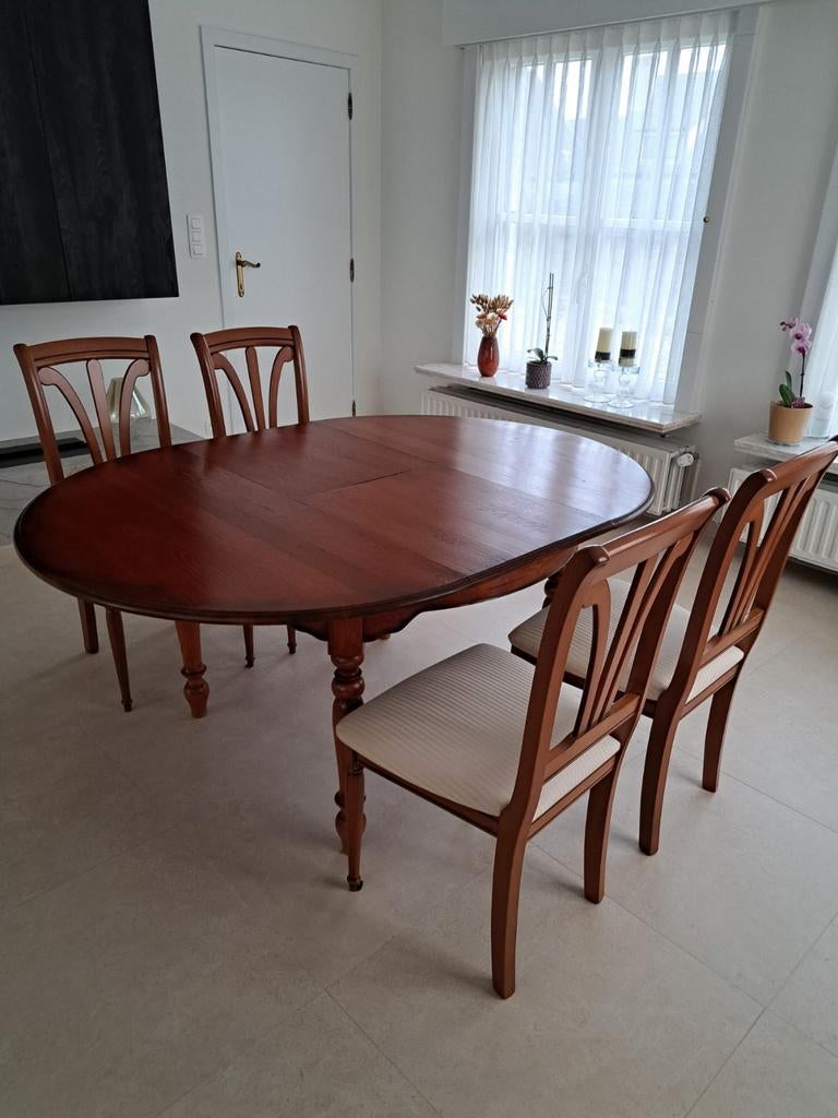 Te koop eettafel +4 stoelen⁸, Huis en Inrichting, Ophalen