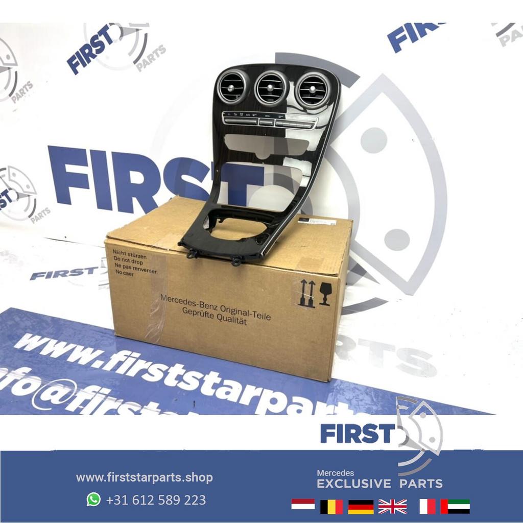 W205 hoogglans houten middenconsole Mercedes C Klasse 2014-2, Gebruikt, -, Ophalen of Verzenden, -