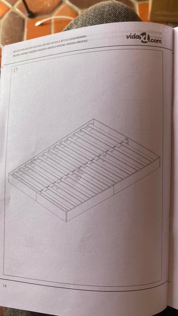 Lit, Neuf, Brun, Enlèvement, 200 cm