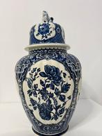 Vintage Boch Delft stijl dekselvaas – blauw wit – 30 cm, Antiek en Kunst, Ophalen