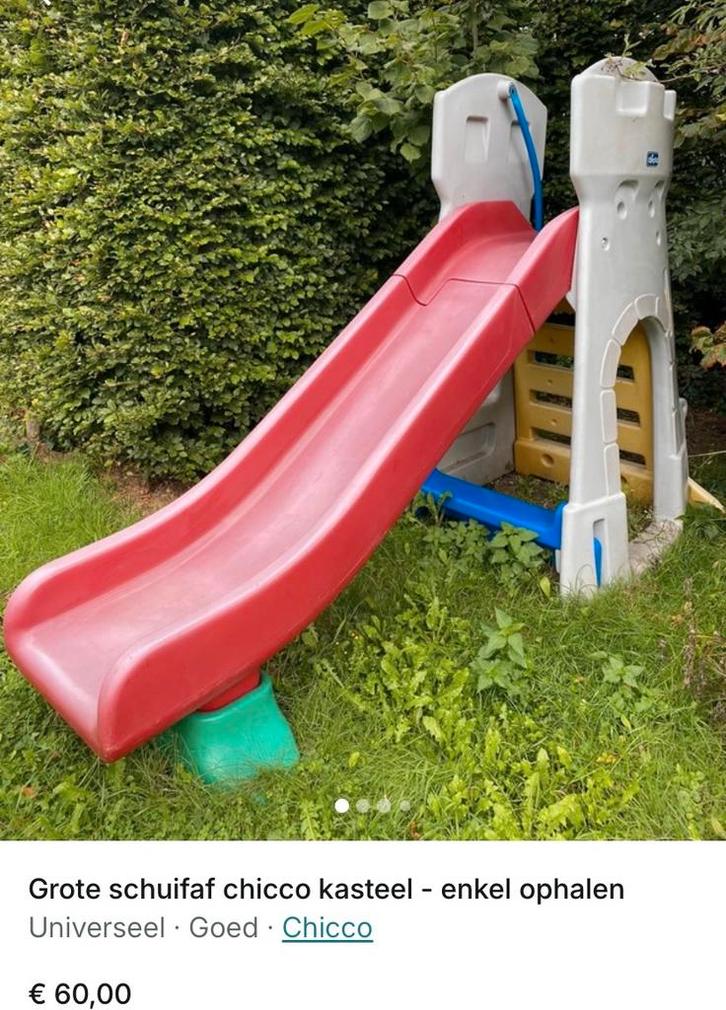 Schiif-af voor in tuin - chicco - kasteel, Kinderen en Baby's, Speelgoed | Buiten | Speeltoestellen, Gebruikt, Glijbaan, Aanbouwonderdeel