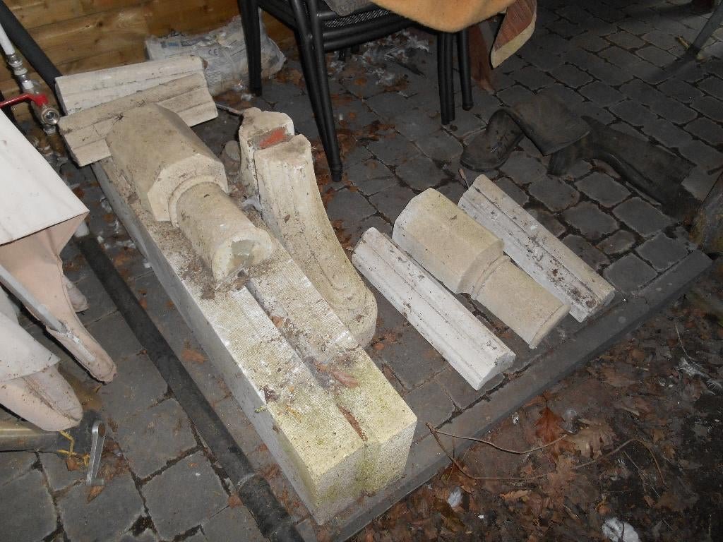 Franse Landelijke Kalkstenen Open Haard, Ophalen