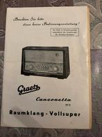 Vintage radio Graetz, TV, Hi-fi & Vidéo, Radios, Enlèvement, Radio
