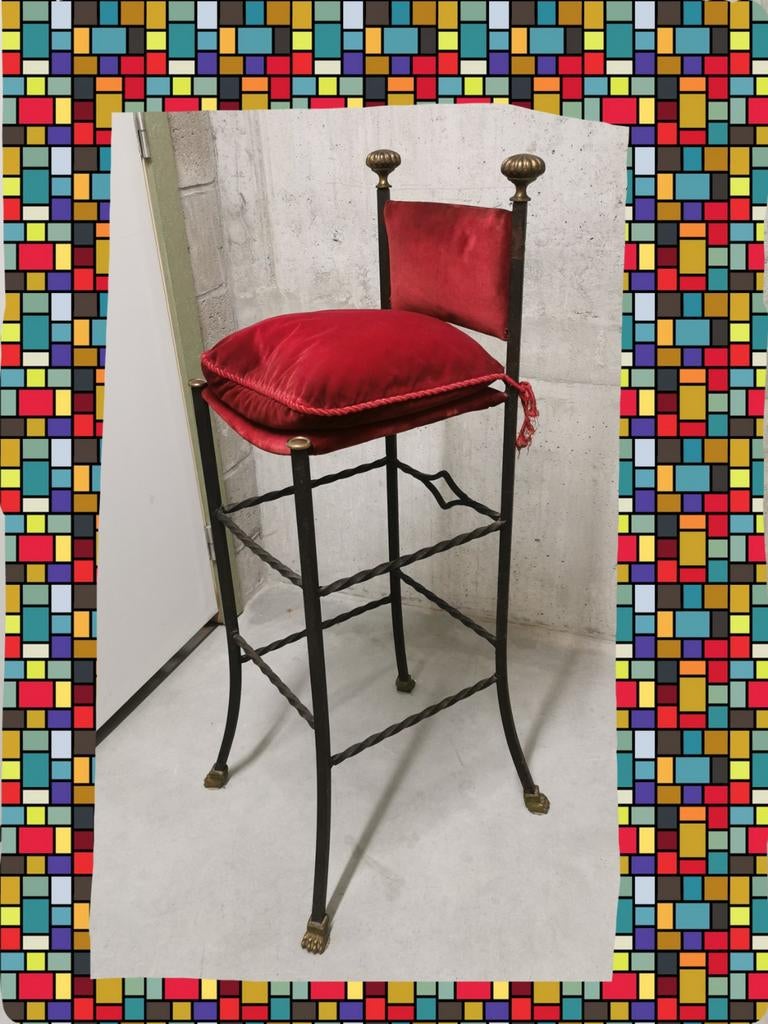 Echte Vintage bar stoel mid 20ste eeuw, Huis en Inrichting, Ophalen