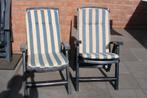 2 tuinstoelen met kussens : opplooibaar, Jardin & Terrasse, Chaises de jardin, Enlèvement, Utilisé, Synthétique, Ajustable