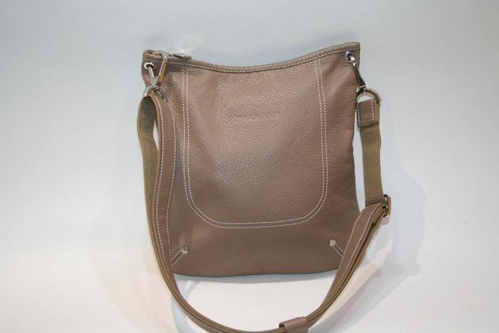 Longchamp schoudertas/crossbody beige generfd leer TOP, Handtassen en Accessoires, Tassen | Schoudertassen, Zo goed als nieuw