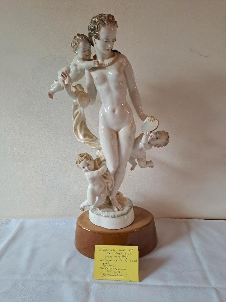 Statue porcelaine "Aphrodite" Hutschenreuther", vers 1946-48, Antiquités & Art, Antiquités | Céramique & Poterie, Enlèvement