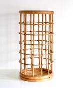 Vintage Rotan Bamboe bijzettafel paraplubak Plantentafeltje, Enlèvement ou Envoi