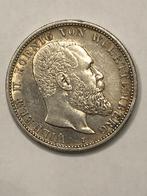 Munt zilver Duitsland 2 mark Wilhelm II Wuerttemberg 1907 F, Enlèvement ou Envoi, Allemagne, Monnaie en vrac, Argent