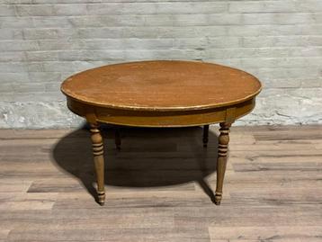 Antiek Frans ovaal tafeltje - 136 x 108 cm + 73 cm hoog, Huis en Inrichting, Tafels | Eettafels, Eikenhout, Ophalen of Verzenden