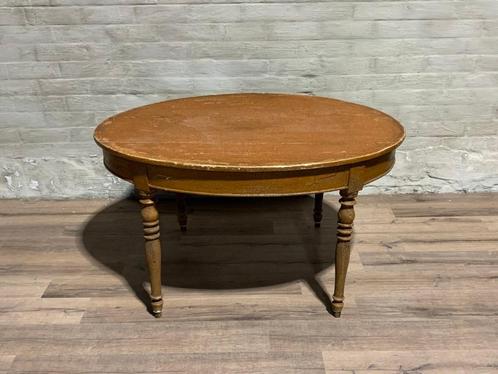 Antiek Frans ovaal tafeltje - 136 x 108 cm + 73 cm hoog, Huis en Inrichting, Tafels | Eettafels, Zo goed als nieuw, 100 tot 150 cm