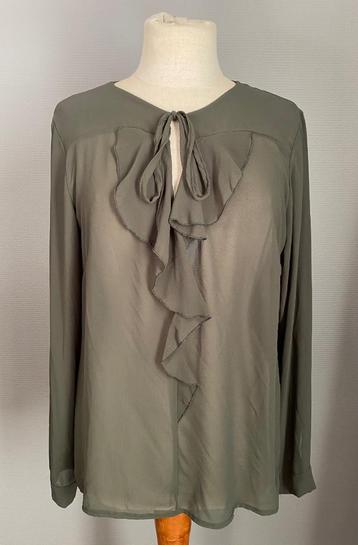 Khaki-kleurige transparante blouse Julie Mode maat M/L beschikbaar voor biedingen