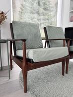 vintage zeteltjes (hergestoffeerd), Huis en Inrichting, Zetels | Zetels, Ophalen, Eenpersoons, Vintage, 75 tot 100 cm