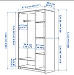 IKEA BRIMNES zwarte kledingkast met 3 inbouwspots, Huis en Inrichting, Ophalen, Zo goed als nieuw