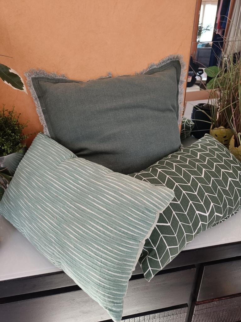 Coussins, Maison & Meubles, Accessoires pour la Maison | Coussins, Enlèvement, Comme neuf, Vert, Rectangulaire