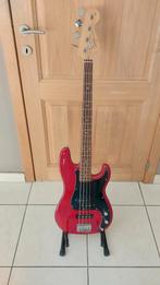 Fender Squier P Bass en parfait état Candy Apple comme neuf, Enlèvement