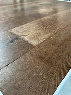 Metalen tafel met houten blad te koop, Huis en Inrichting, Ophalen, Zo goed als nieuw