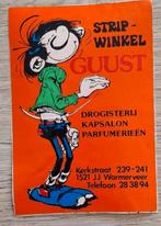 Vintage sticker stripfiguur Guust Flater gekleefd recup, Ophalen of Verzenden, Gebruikt, Strip of Tekenfilm