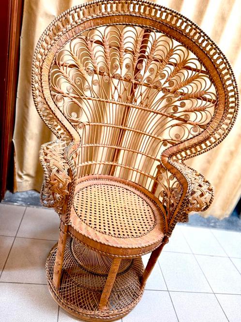 Boho Pauwenstoel in perfecte staat, Antiek en Kunst, Antiek | Meubels | Stoelen en Sofa's, Ophalen