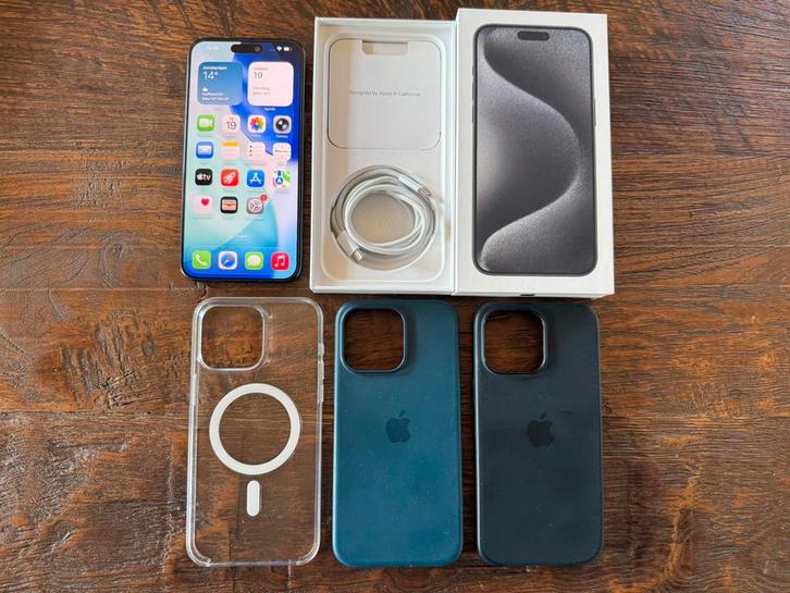 Apple iPhone 15 Pro Max 512GB batterij 91% met hoesjes + ovp, Telecommunicatie, Mobiele telefoons | Apple iPhone, Zo goed als nieuw