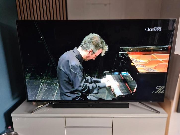 Samsung 75" met soundbar, Audio, Tv en Foto, Televisies, Gebruikt, LED, Samsung, Ophalen