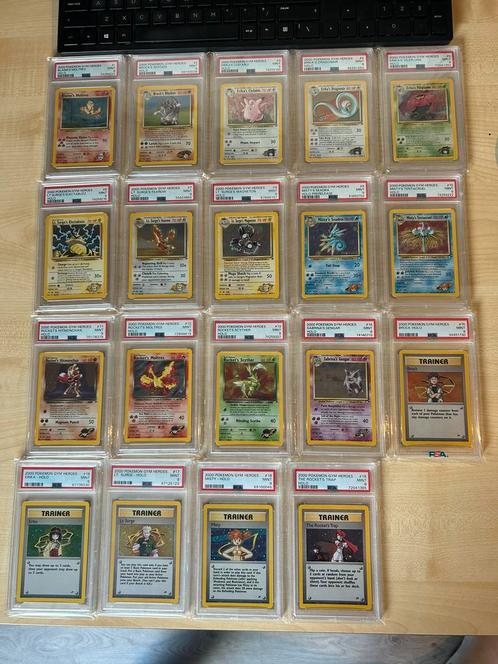 Complete gym heroes unlimited psa 9 holo set, Hobby & Loisirs créatifs, Jeux de cartes à collectionner | Pokémon, Comme neuf, Plusieurs cartes