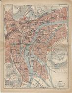 1920 - Liège - plan de la ville, Antiquités & Art, Enlèvement ou Envoi