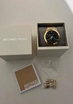 Michael Kors goud-zwart horloge 44mm, Handtassen en Accessoires, Horloges | Heren, Ophalen of Verzenden, Zo goed als nieuw