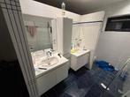 badkamermeubels 2 x lavabo + tussenkast + spiegels, Huis en Inrichting, Badkamer | Badkamermeubels, Ophalen, Gebruikt