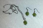Juwelenset groene jade, Handtassen en Accessoires, Kettingen, Verzenden, Nieuw, Met edelsteen, Steen of Mineraal