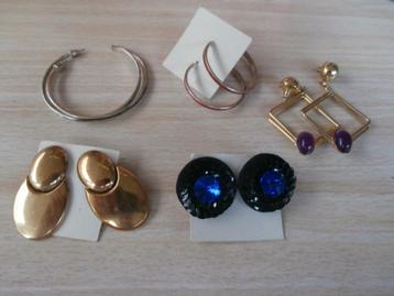 lot kreolen en hangers (fantasie) (5) beschikbaar voor biedingen