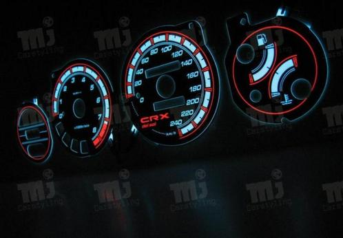 Honda CRX Del Sol - Indiglo Tellerplaten, Auto diversen, Tuning en Styling, Ophalen of Verzenden