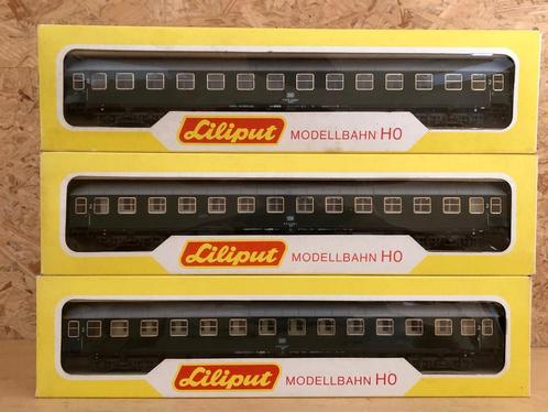 LILIPUT 296+ 296+ 297 DB LOT DE 3 VOITURES HO, Hobby en Vrije tijd, Modeltreinen | H0, Gebruikt, Liliput, Verzenden