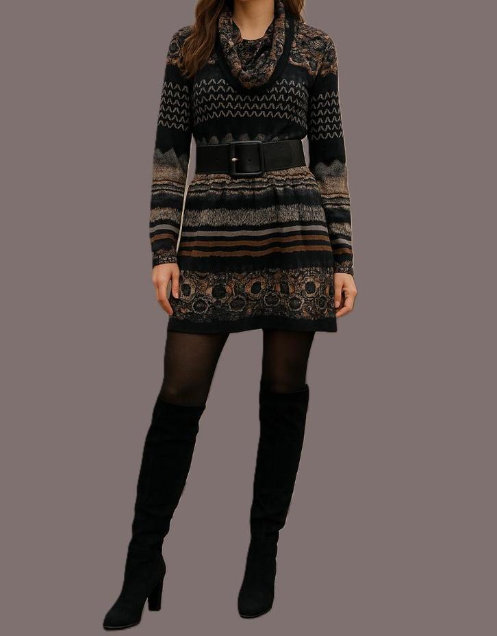 Taifun tricotjurk maat 38, Kleding | Dames, Jurken, Zo goed als nieuw, Maat 38/40 (M), Overige kleuren, Boven de knie, Ophalen of Verzenden