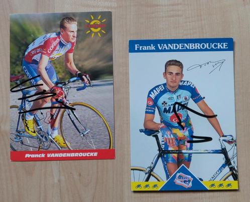 Cartes photo signées Frank Vandenbroucke, Collections, Articles de Sport & Football, Comme neuf, Enlèvement ou Envoi