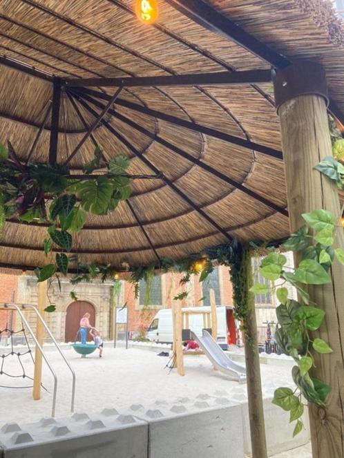 Tuinoverkapping paviljoen rieten dak Afrikaans zomerbar, Tuin en Terras, Overkappingen, Zo goed als nieuw, Tuinpaviljoen, Ophalen of Verzenden