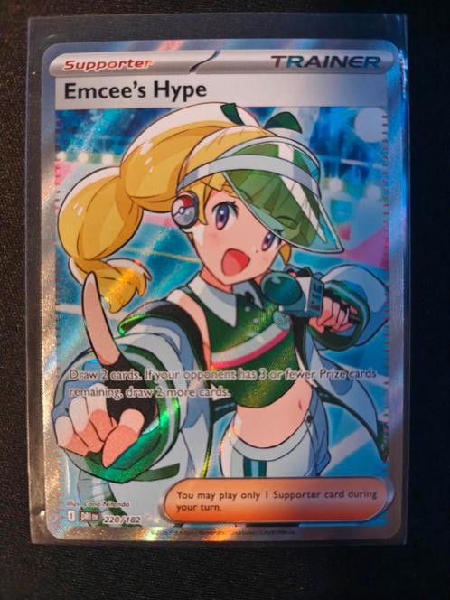 Destined rivals kaart Emcee's Hype, Hobby en Vrije tijd, Verzamelkaartspellen | Pokémon, Nieuw, Losse kaart, Foil, Ophalen