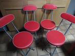 Vintage retro stoeltjes inklapbaar 4 stuks, Gebruikt, Ophalen